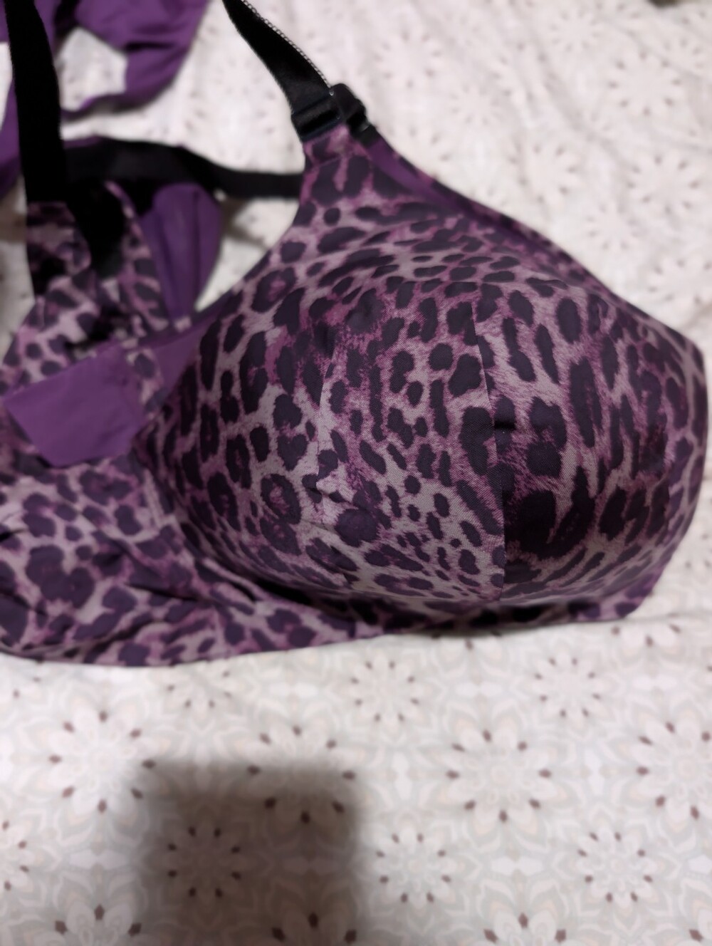 Torrid 360° Back Smoothing Purple Leopard Print Bra - 48B